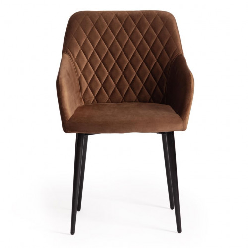 Кресло BREMO (mod. 708) / 1 шт. в упаковке, ткань/металл, 58х55х83 см, высота до сиденья 48 см, коричневый barkhat 11/черный