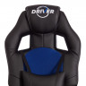 Кресло DRIVER (22), кож/зам/ткань, черный/синий, 36-6/TW-10