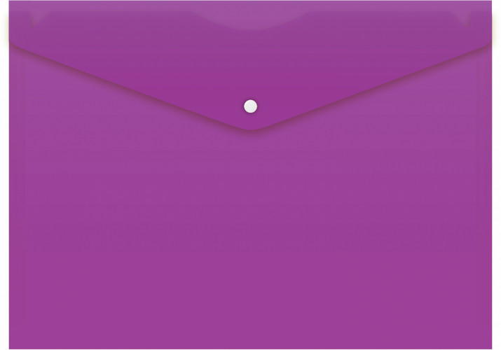 Конверт на кнопке Бюрократ -PK803ANVIO A4 непрозрачный пластик 0.18мм фиолетовый