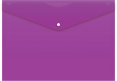 Конверт на кнопке Бюрократ -PK803ANVIO A4 непрозрачный пластик 0.18мм фиолетовый