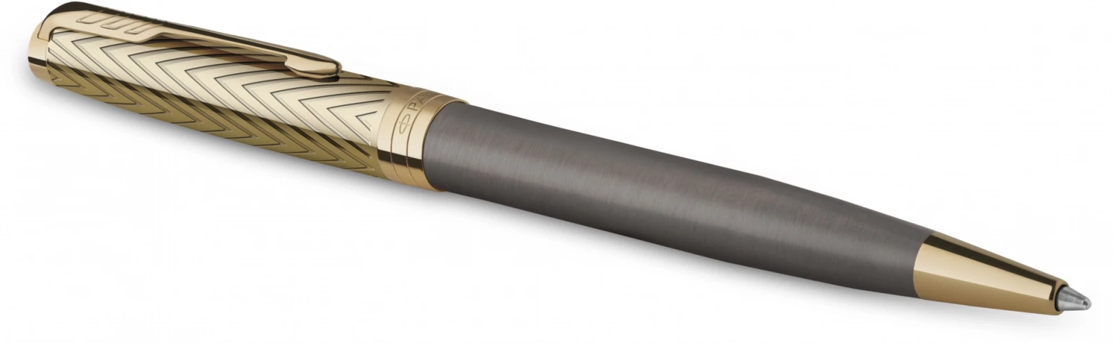 Ручка шариков. Parker Sonnet Pioneers K542 (2201051) Arrow Grey GT M черн. черн. подар.кор.