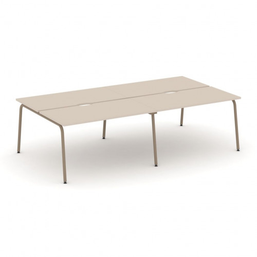 Estetica Рабочая станция на 4 места ES.D.RS-4.3-VK Капучино/Латте металл 2760*1500*750