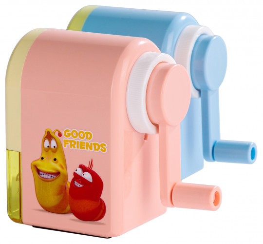 Точилка для карандашей механическая Deli E0641L Larva 1 отверстие пластик ассорти