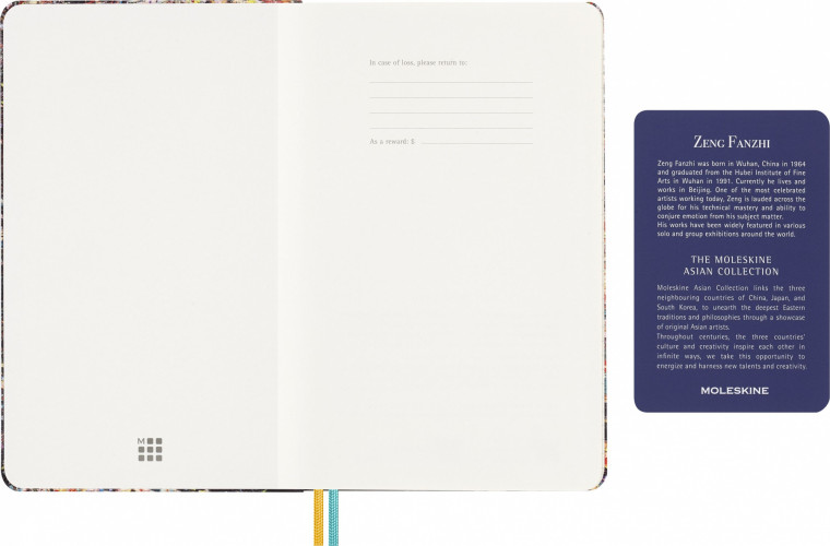 Блокнот Moleskine LIMITED EDITION YEAR OF THE DRAGON LECNYDRAGQP060ZFNB Large 130х210мм обложка текстиль 176стр. линейка ассорти Zeng Fanzhi