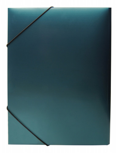 Папка на резинке Silwerhof Perlen 311918-75 A4 песок полипропилен 0.6мм зеленый металлик