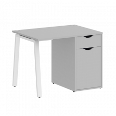 Home Office Стол письменный VR.SP-3-98.1.A Серый/Белый металл 980*720*750