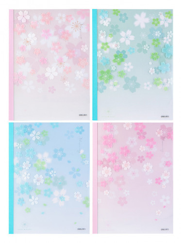 Тетрадь Deli SAKURA WPB540 B5 40л линейка ассорти