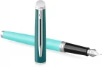 Ручка перьев. Waterman Hemisphere Colour Blocking (2190122) Green CT F сталь нержавеющая F син. черн. подар.кор.