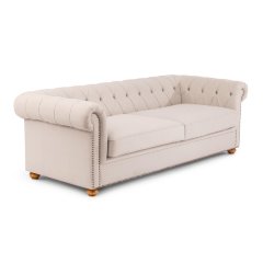 Диван-трансформер Secret De Maison Chesterfield (mod. 5137-60B), дерево береза, ткань: хлопок, 240*96*76см, бежевый / AJ808-18