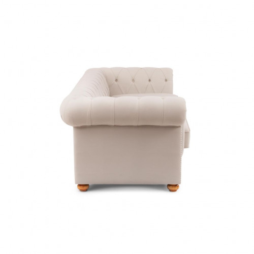 Диван-трансформер Secret De Maison Chesterfield (mod. 5137-60B), дерево береза, ткань: хлопок, 240*96*76см, бежевый / AJ808-18