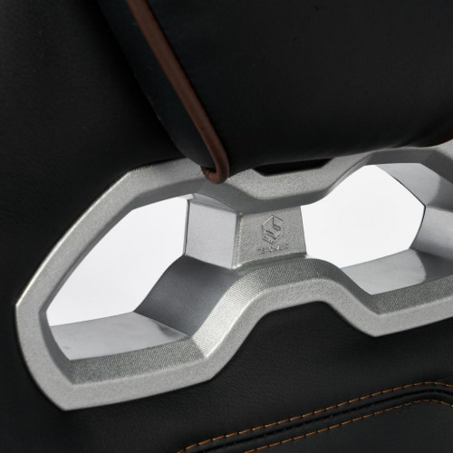 Кресло ARENA, кож/зам, черный/черный карбон, 36-6/карбон черный