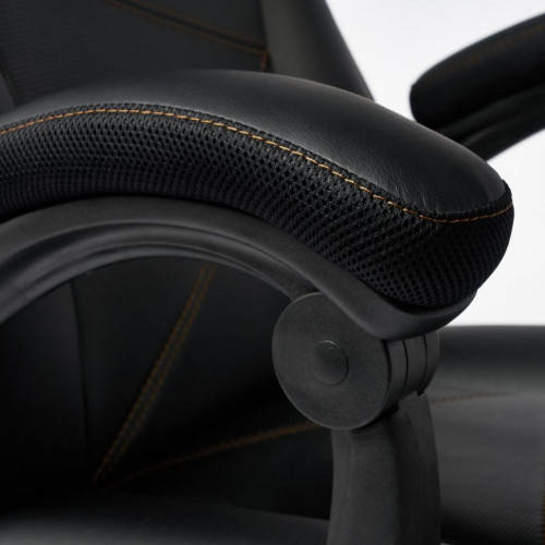 Кресло ARENA, кож/зам, черный/черный карбон, 36-6/карбон черный