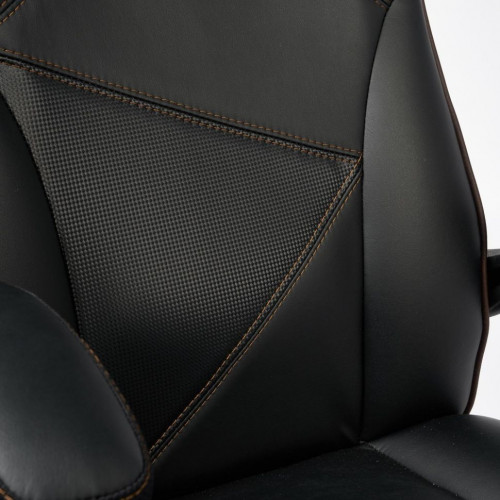 Кресло ARENA, кож/зам, черный/черный карбон, 36-6/карбон черный