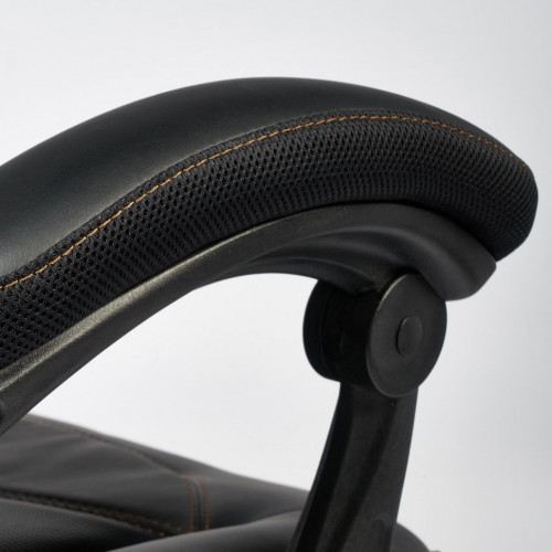 Кресло ARENA, кож/зам, черный/черный карбон, 36-6/карбон черный