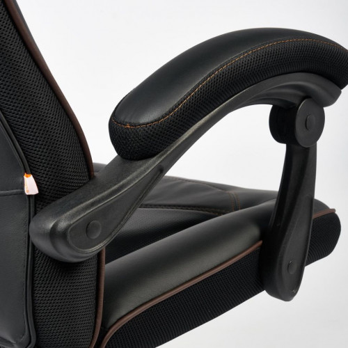 Кресло ARENA, кож/зам, черный/черный карбон, 36-6/карбон черный