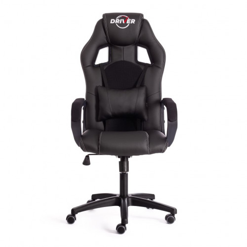 Кресло DRIVER (22), кож/зам/ткань, черный/черный , 36-6/TW-11