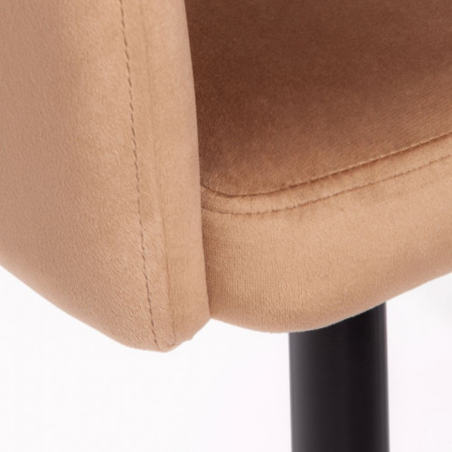 Кресло LA FONTAIN (mod. 004) / 1 шт. в упаковке, вельвет/металл, 60 х 57 х 84 см , коричневый (HLR11)/черный