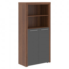 Шкаф с глухими средними дверьми и обвязкой ZHC 85.6 Антрацит/Орех Даллас 964х452х1984 ZENN