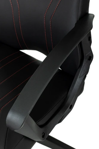 Кресло игровое Zombie 50 черный/красный эко.кожа крестов. пластик пластик черный