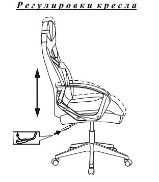 Кресло игровое Zombie 50 черный/красный эко.кожа крестов. пластик пластик черный