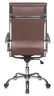 Кресло руководителя Бюрократ Ch-993 коричневый эко.кожа крестов. металл хром