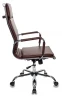 Кресло руководителя Бюрократ Ch-993 коричневый эко.кожа крестов. металл хром