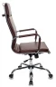 Кресло руководителя Бюрократ Ch-993 коричневый эко.кожа крестов. металл хром