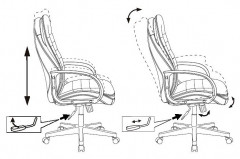 Кресло руководителя Бюрократ T-9950PL черный эко.кожа крестов. пластик