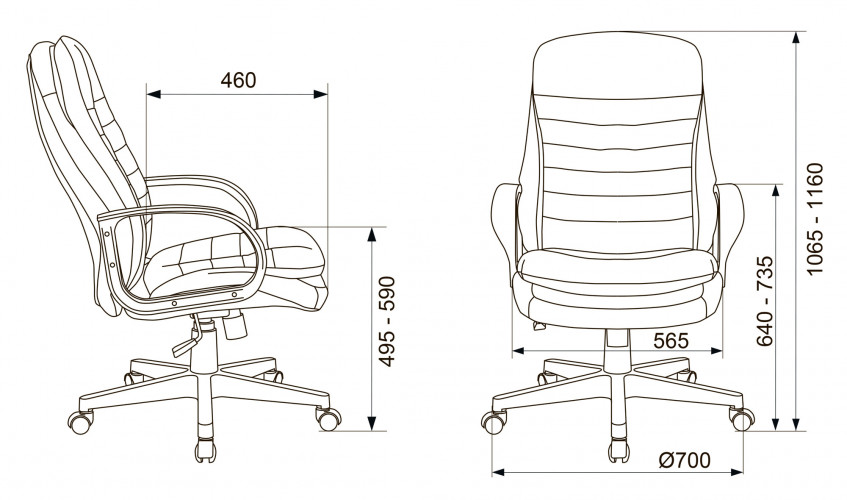 Кресло руководителя Бюрократ T-9950PL черный эко.кожа крестов. пластик