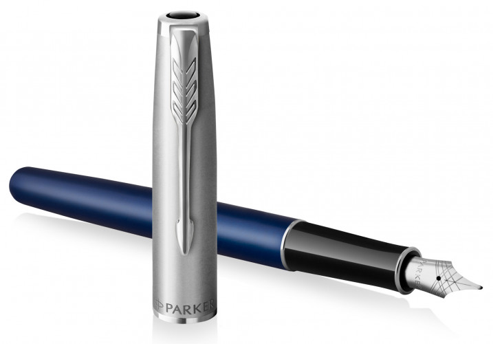 Ручка перьев. Parker Sonnet Essentials F546 (2146747) Blue CT F сталь нержавеющая подар.кор.