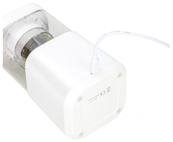 Точилка для карандашей электрическая Deli E71203-WH 1 отверстие пластик жемчужно-белый (батарея)