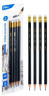 Набор карандашей ч/г Deli EU20000-MT Mate 2.2мм HB шестигран. липа черный блистер (4шт) ластик