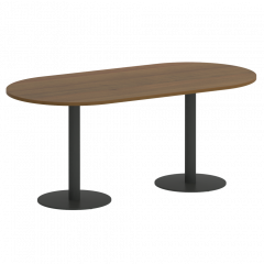 Home Office Стол овальный VR.SP-5-180.1 Орех/Антрацит металл 1800*900*750