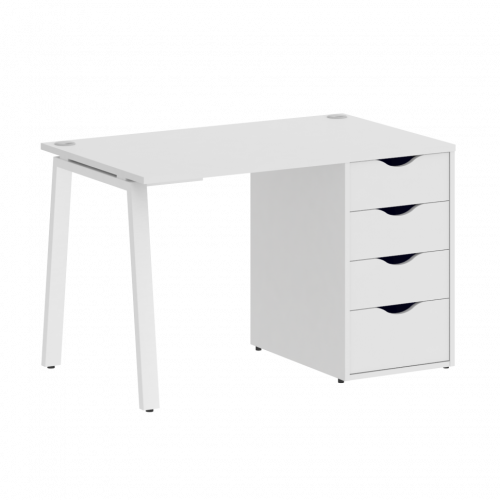 Home Office Стол письменный VR.SP-3-118.4.A Белый/Белый металл 1180*720*750