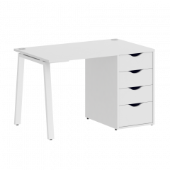 Home Office Стол письменный VR.SP-3-118.4.A Белый/Белый металл 1180*720*750