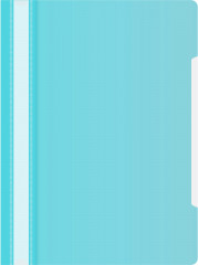 Папка-скоросшиватель Бюрократ Pastel -PSLPAST/BLUE A4 прозрач.верх.лист пластик голубой 0.14/0.18