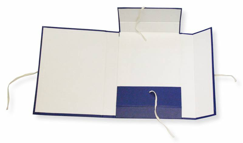 Папка архивная 4 завязки Silwerhof КБЗ-4-40Р бумвинил корешок 40мм разобранный A4 ассорти