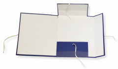 Папка архивная 4 завязки Silwerhof КБЗ-4-40Р бумвинил корешок 40мм разобранный A4 ассорти