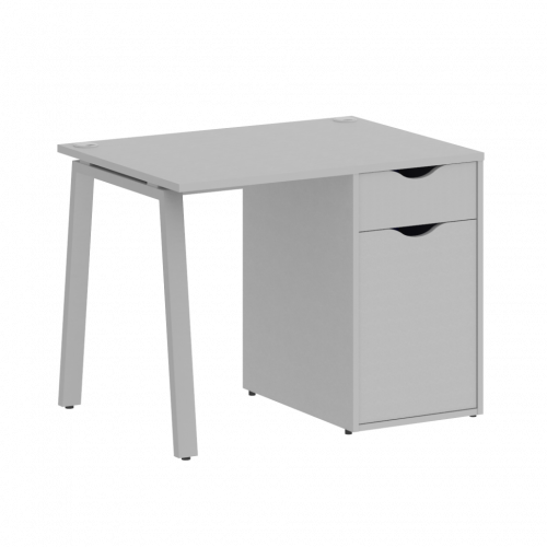 Home Office Стол письменный VR.SP-3-98.1.A Серый/Серый металл 980*720*750