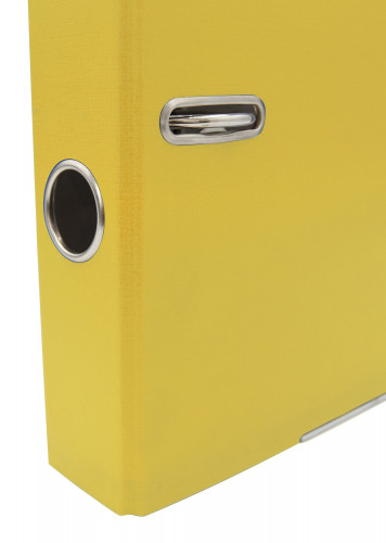 Папка-регистратор Silwerhof 355020-05 A4 50мм ПВХ/бумага желтый мет.окант. сборная смен.карм. на кор.