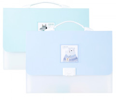 Папка-портфель Deli 72513 13 отдел. A4 полипропилен ассорти