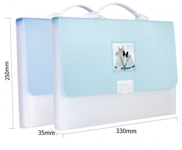 Папка-портфель Deli 72513 13 отдел. A4 полипропилен ассорти