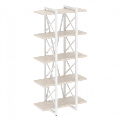 Loft Стеллаж на регулируемых опорах-5 полок VR.L-MST.O-5.4V Денвер светлый/Белый металл 800*400*1650
