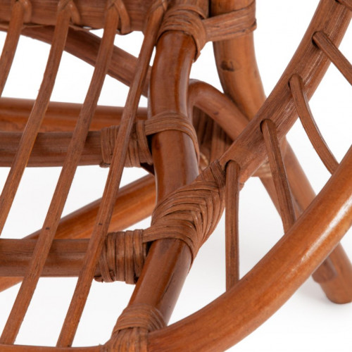 Комплект для отдыха TURKEY (стол круглый (со стеклом)+2 кресла + диван) /с подушками/, ротанг, кр:70х65х78см, дв:120х65х78см, ст:D50х56,5см, coco brown (коричневый кокос)