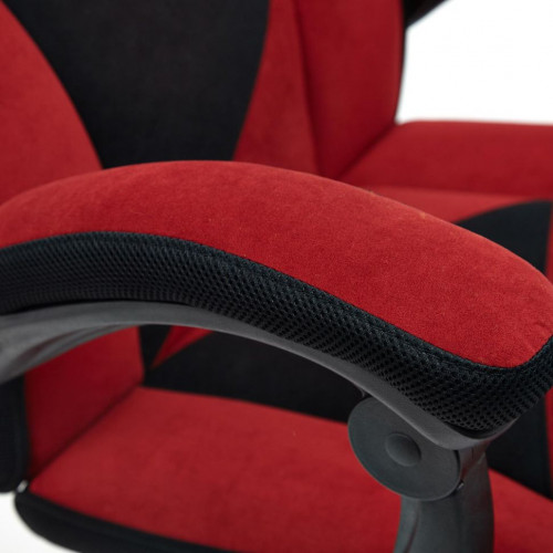 Кресло ARENA, флок , бордовый/черный, 10/35