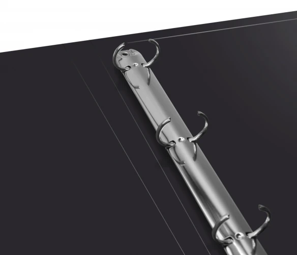 Папка на 4-х кольцах Бюрократ -0827/4RBLCK A4 пластик 0.7мм кор.27мм внутр. с вставкой черный