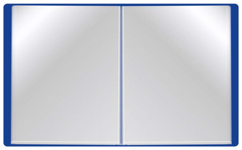 Папка с 60 прозр.вклад. Buro -ECB60BLUE A4 пластик 0.7мм синий