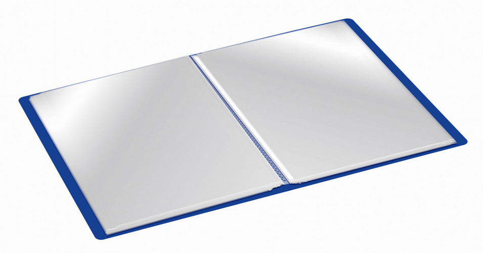 Папка с 60 прозр.вклад. Buro -ECB60BLUE A4 пластик 0.7мм синий