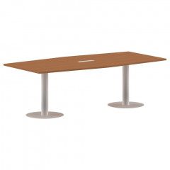 Конференц стол ПРГ-4 Груша Ароза/Белый 2400х1200х750