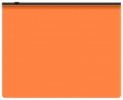 Папка на молнии ZIP Бюрократ Double Neon DNEBPM4AORBL A4+ полипропилен 0.15мм оранжевый цвет молнии черный